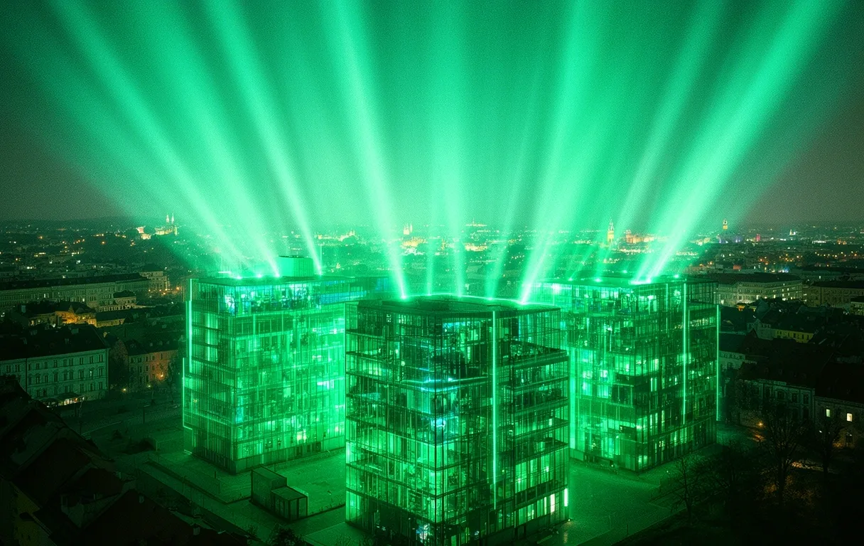 Kraków nocą - baza AvenuePoints